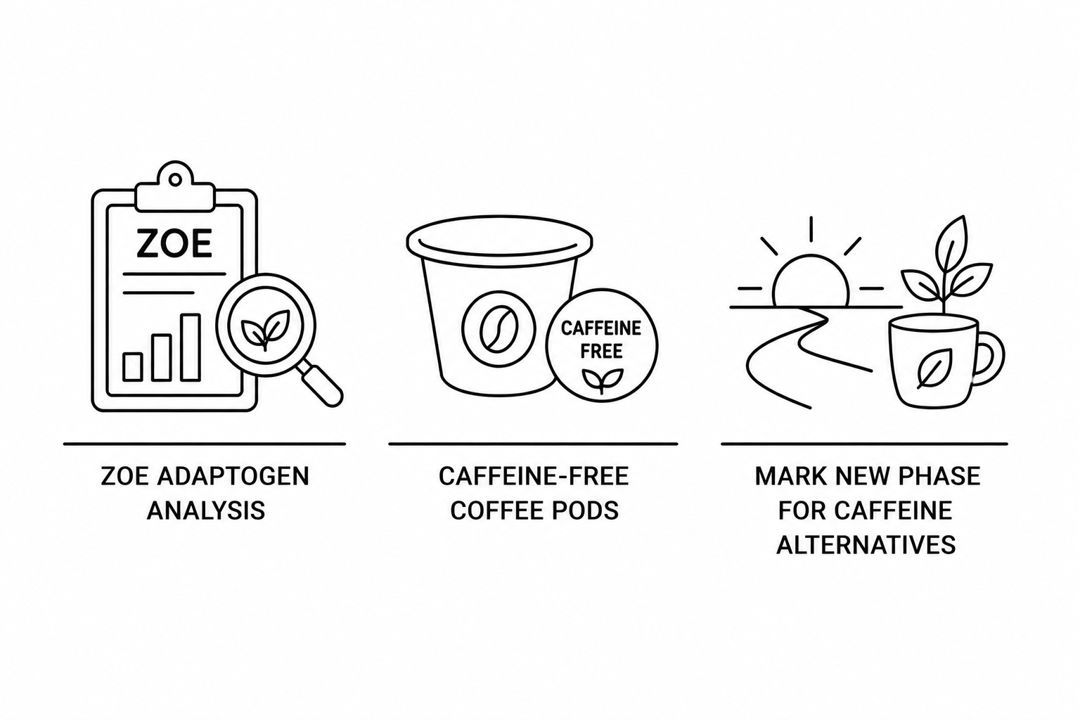 ZOE Adaptogen Analysis and Caffeine-Free Coffee Pods Mark New Phase for Caffeine Alternatives