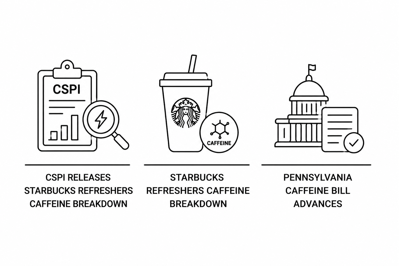 CSPI Releases Starbucks Refreshers Caffeine Breakdown as Pennsylvania Caffeine Bill Advances