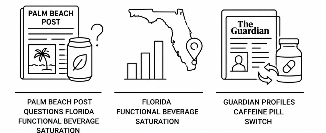 Palm Beach Post Questions Florida Functional Beverage Saturation as Guardian Profiles Caffeine Pill Switch