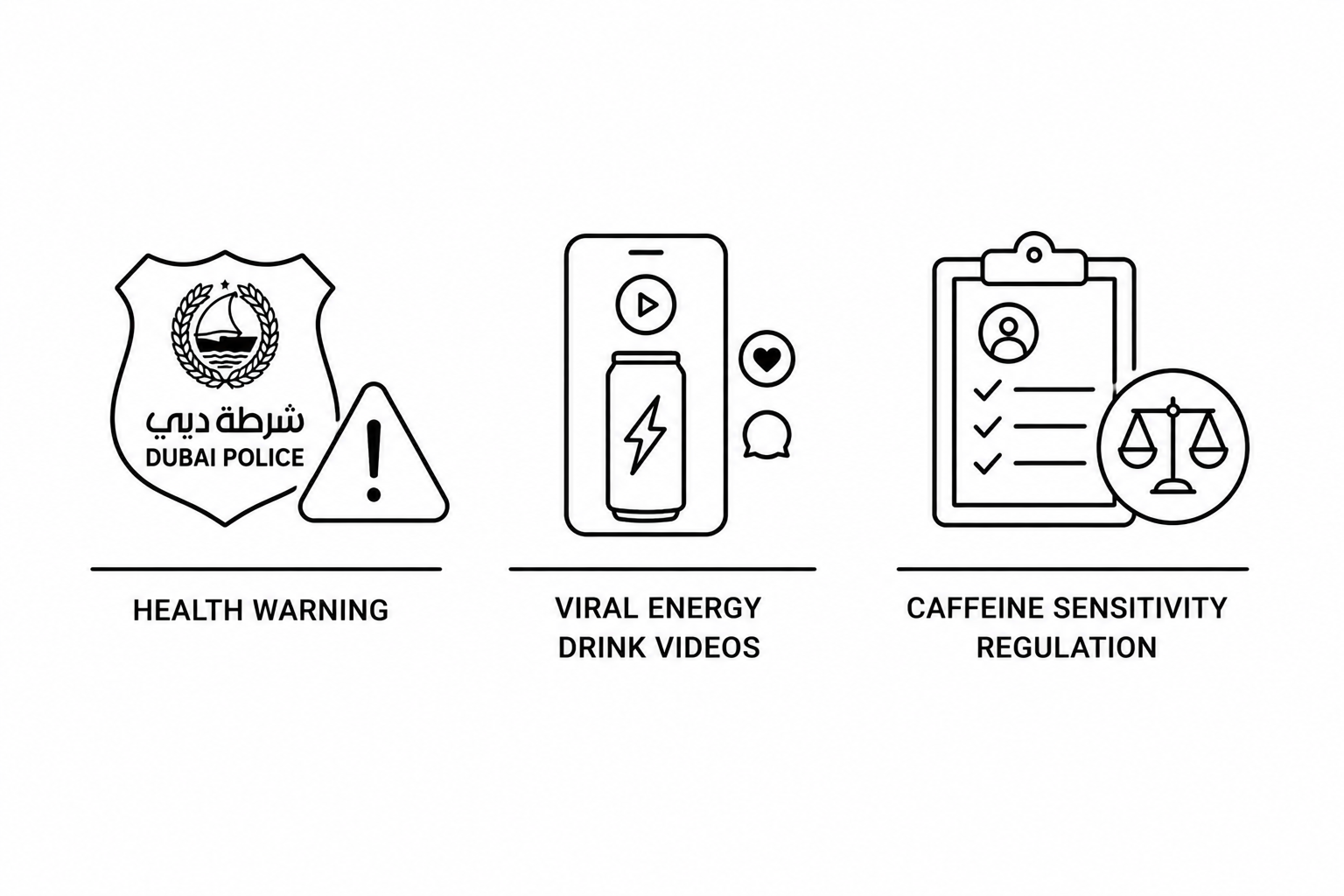Dubai Police Issue Health Warning on Viral Energy Drink Videos as Caffeine Sensitivity Regulation Discussion Intensifies