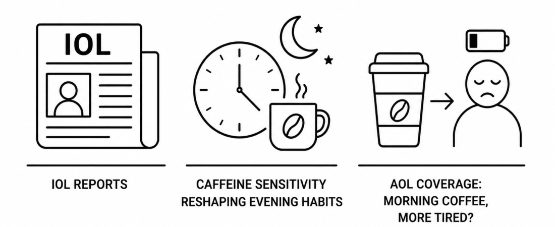 IOL Reports Caffeine Sensitivity Is Reshaping Evening Drinking Habits as AOL Coverage Examines Why Morning Coffee Can Leave Drinkers Feeling More Tired
