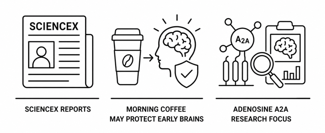 ScienceX Reports Morning Coffee May Protect Early Parkinson’s Brains as Adenosine A2A Mechanism Draws Renewed Research Focus
