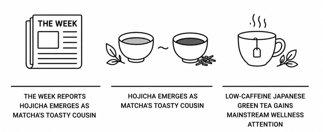The Week Reports Hojicha Emerges as Matcha’s Toasty Cousin as Low-Caffeine Japanese Green Tea Gains Mainstream Wellness Attention