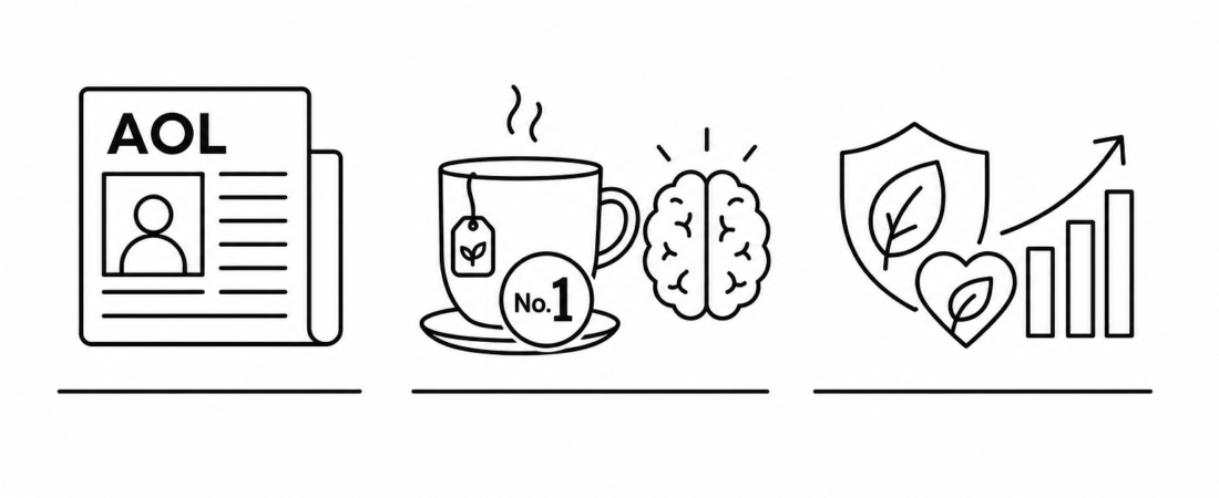 AOL Reports Dietitians Recommend Green Tea as the Number One Daily Tea for Sharper Brain Function as Anti-Inflammatory Beverage Demand Grows