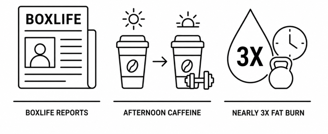 BoxLife Magazine Reports Afternoon Caffeine Burns Nearly Triple the Fat of Morning Coffee as Diurnal Variation Research Reshapes Pre-Workout Timing