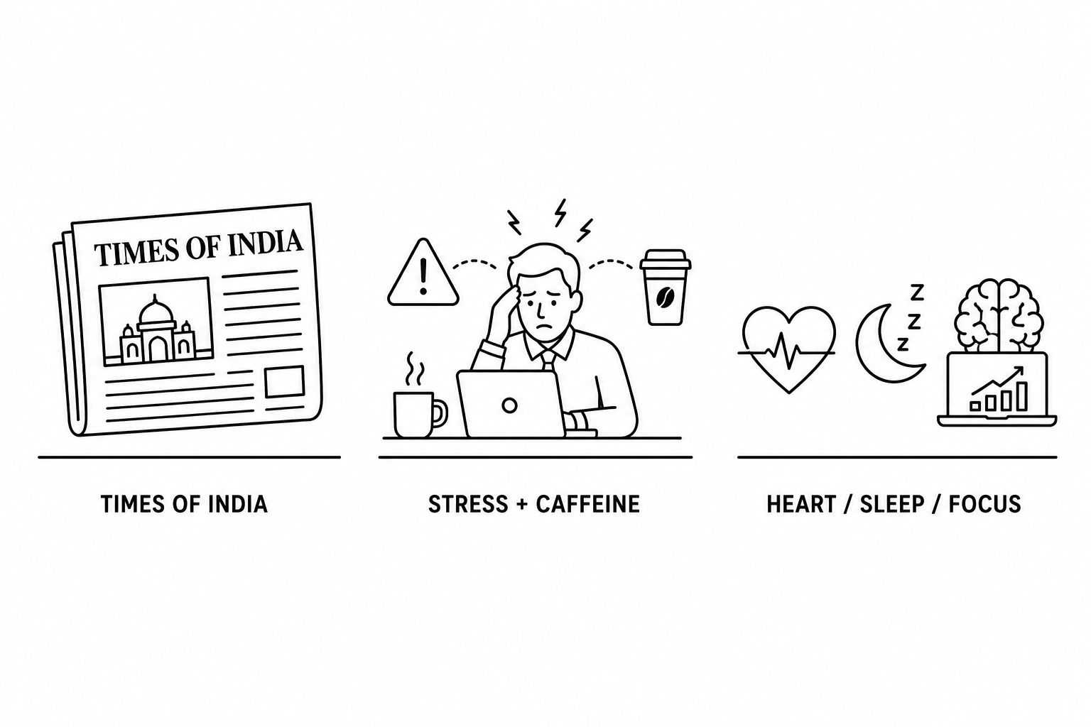 Times of India Reports Workplace Stress and Caffeine Interact to Affect Heart Health Sleep and Cognitive Function for Professional Workers