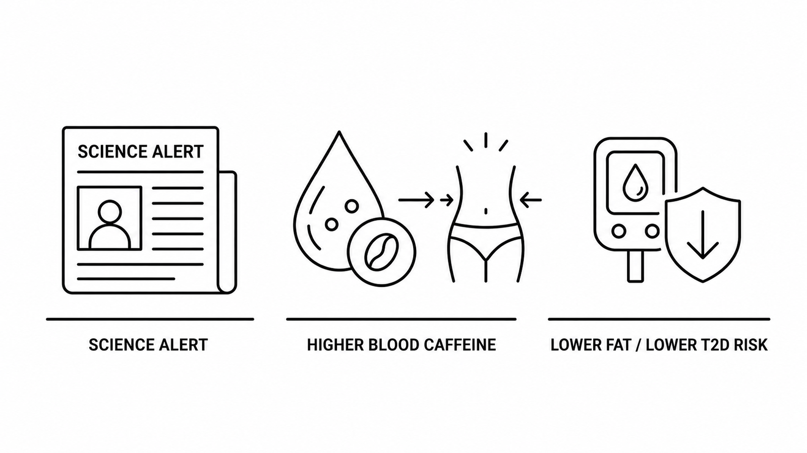 Science Alert Reports New Genetic Study Finds Higher Blood Caffeine Levels Linked to Lower Body Fat and Reduced Type 2 Diabetes Risk