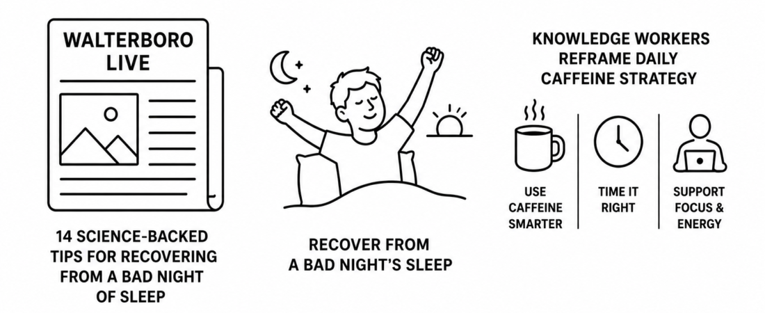 Walterboro Live Reports 14 Science-Backed Tips for Recovering From a Bad Night of Sleep as Knowledge Workers Reframe Daily Caffeine Strategy