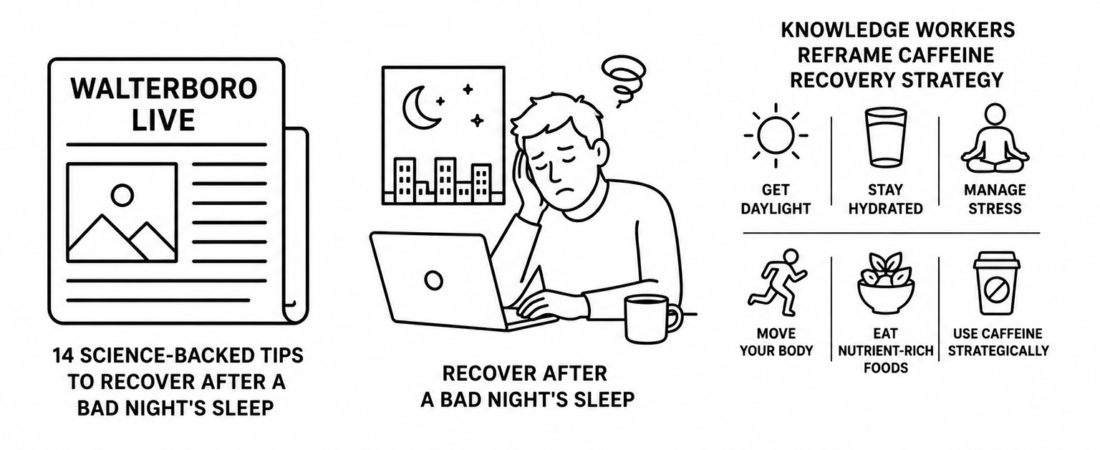 Walterboro Live Reports 14 Science-Backed Tips to Recover After a Bad Night’s Sleep as Knowledge Workers Reframe Caffeine Recovery Strategy