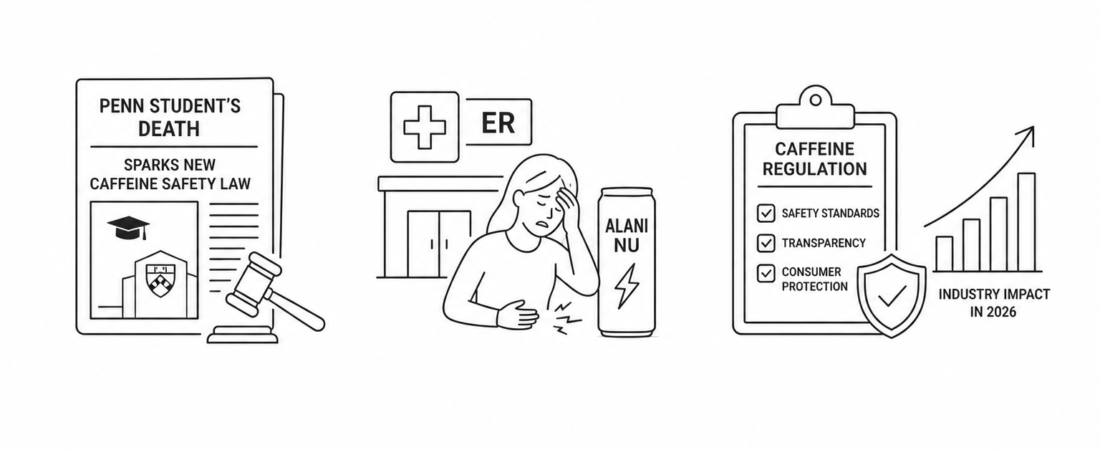 Penn Student’s Death Sparks New Caffeine Safety Law as Utah Woman’s ER Visit Renews Alani Nu Scrutiny: Why Caffeine Regulation Will Reshape the Caffeine Industry in 2026