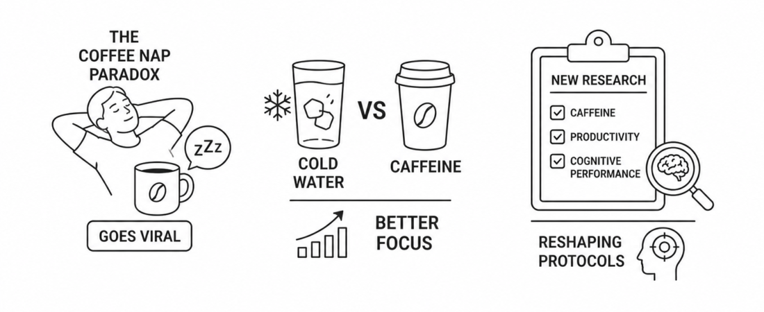 The Coffee Nap Paradox Goes Viral as Cold Water Beats Caffeine for Focus: New Caffeine and Productivity Research Reshapes Cognitive Performance Protocols
