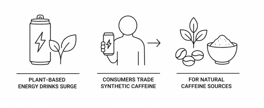 Plant-Based Energy Drinks Surge as Consumers Trade Synthetic Caffeine for Natural Caffeine Sources