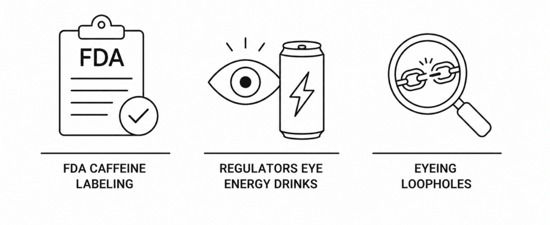 FDA Caffeine Labeling Faces New Pressure as Regulators Eye Energy Drink Loopholes