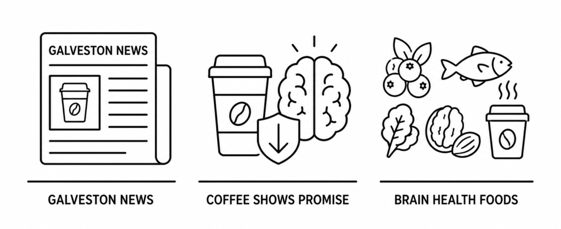 Galveston County Daily News Reports Coffee Continues to Show Promise for Lowering Dementia Risk as Prevention Lists 15 Brain Health Foods That Include Caffeinated Beverages