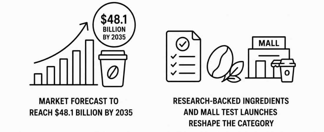 openPR Reports Functional Coffee Market Forecast to Reach $48.1 Billion by 2035 as Research-Backed Caffeine Ingredients and Mall Test Launches Reshape the Category