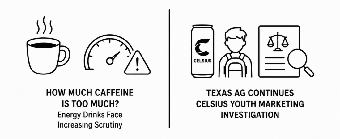 The Food Institute Reports How Much Caffeine Is Too Much as Energy Drinks Face Increasing Scrutiny and Texas AG Continues Celsius Youth Marketing Investigation