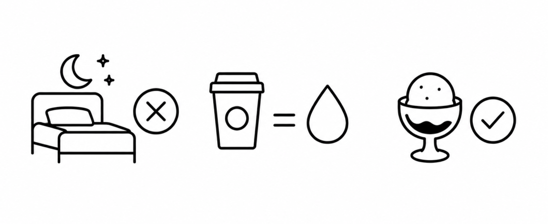 UNILAD Reports Five Healthy Habits That May Be Sabotaging Your Sleep as MSN Documents the Truth About Coffee Hydration and OnlyMyHealth Examines Whether Affogato Is Healthy
