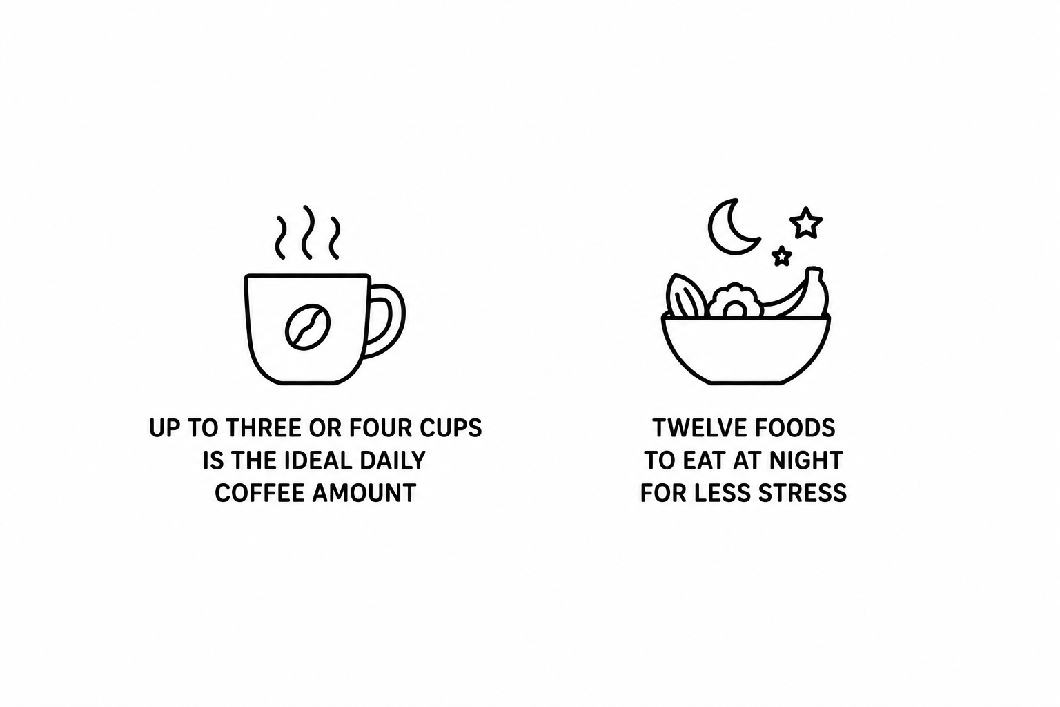 Real Simple Reports Dietitians Say Up to Three or Four Cups Is the Ideal Daily Coffee Amount as Verywell Health Documents Twelve Foods to Eat at Night for Less Stress