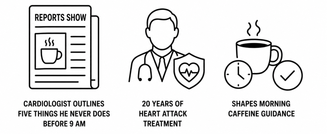 CNBC Reports Cardiologist Outlines Five Things He Never Does Before 9 AM as 20 Years of Heart Attack Treatment Shapes Morning Caffeine Guidance