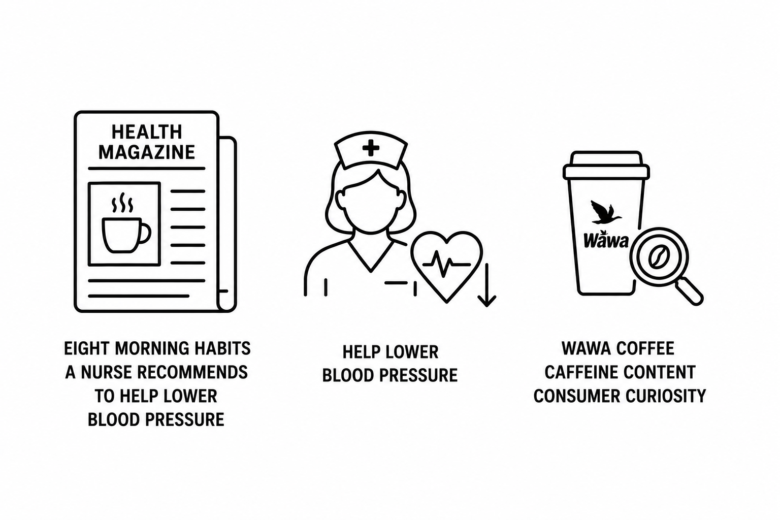Health Magazine Reports Eight Morning Habits a Nurse Recommends to Help Lower Blood Pressure as BUCKSCO Today Documents Wawa Coffee Caffeine Content Consumer Curiosity