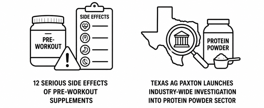 Verywell Health Reports 12 Serious Side Effects of Pre-Workout Supplements as Texas AG Paxton Launches Industry-Wide Investigation into Protein Powder Sector