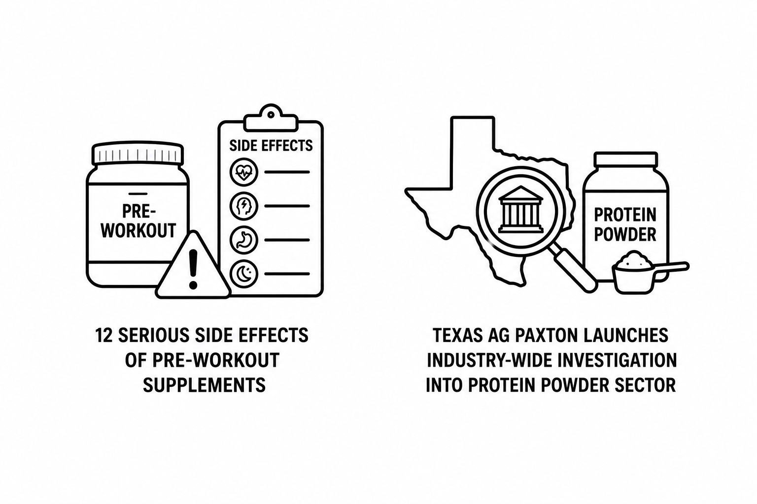 Verywell Health Reports 12 Serious Side Effects of Pre-Workout Supplements as Texas AG Paxton Launches Industry-Wide Investigation into Protein Powder Sector