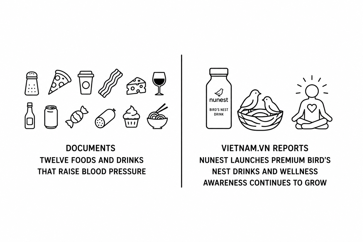 MSN Documents Twelve Foods and Drinks That Raise Blood Pressure as Vietnam.vn Reports Nunest Launches Premium Bird’s Nest Drinks and Wellness Awareness Continues to Grow