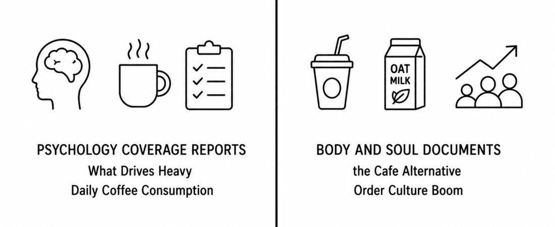 Psychology Coverage Reports What Drives Heavy Daily Coffee Consumption as Body and Soul Documents the Cafe Alternative Order Culture Boom