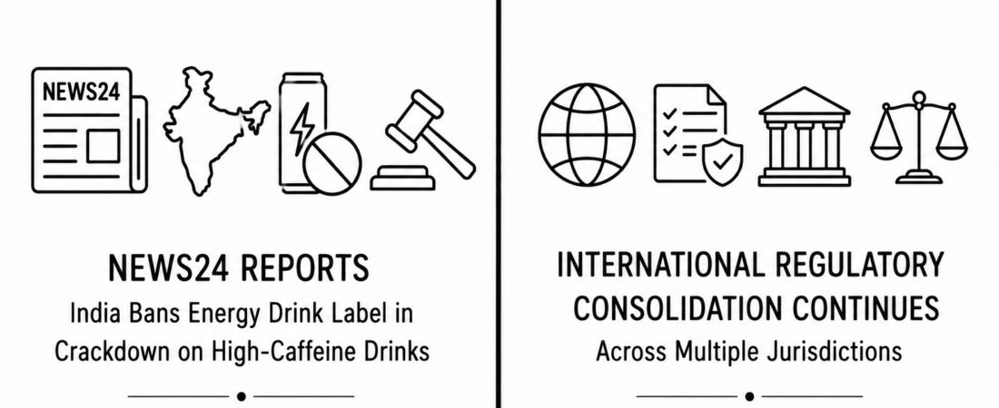 News24 Reports India Bans Energy Drink Label in Crackdown on High-Caffeine Drinks as International Regulatory Consolidation Continues Across Multiple Jurisdictions