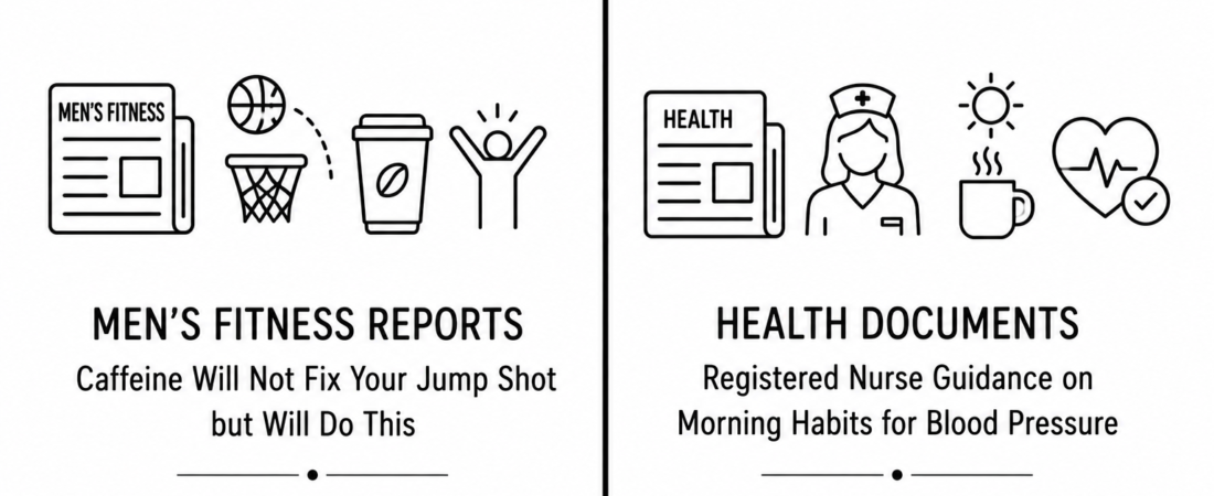 Men’s Fitness Reports Caffeine Will Not Fix Your Jump Shot but Will Do This as Health Documents Registered Nurse Guidance on Morning Habits for Blood Pressure