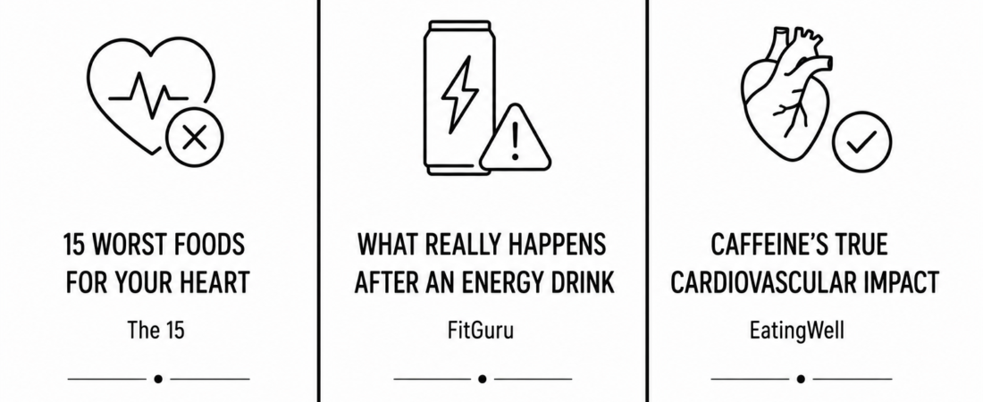 AOL Documents the 15 Worst Foods for Your Heart and FitGuru Reports What Really Happens After an Energy Drink as EatingWell Reveals Caffeine’s True Cardiovascular Impact