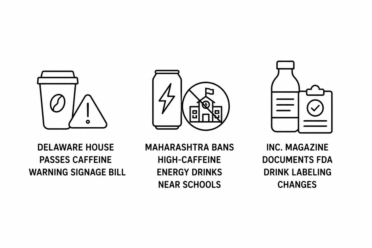 Delaware House Passes Caffeine Warning Signage Bill as Maharashtra Bans High-Caffeine Energy Drinks Near Schools and Inc. Magazine Documents FDA Drink Labeling Changes