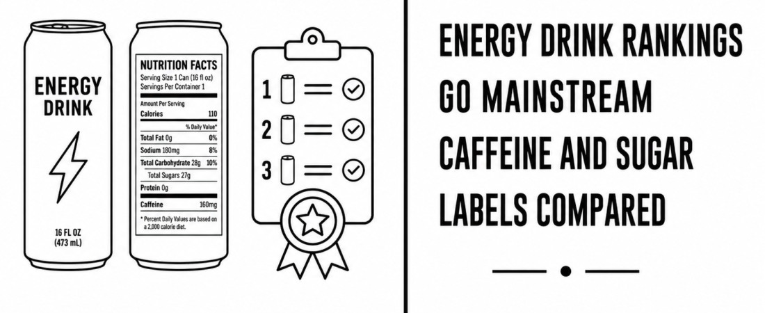 Energy Drink Rankings Go Mainstream as Consumers Compare Caffeine and Sugar Labels Side by Side