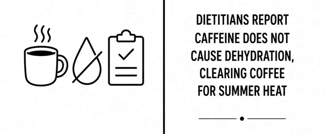 Dietitians Report Caffeine Does Not Cause Dehydration, Clearing Coffee for Summer Heat