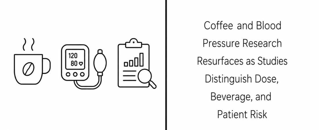 Coffee and Blood Pressure Research Resurfaces as Studies Distinguish Dose, Beverage, and Patient Risk