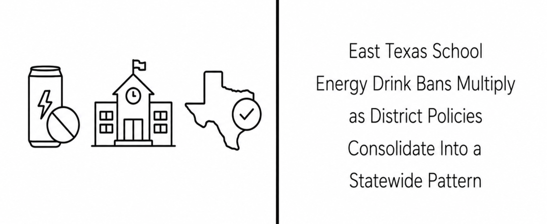 East Texas School Energy Drink Bans Multiply as District Policies Consolidate Into a Statewide Pattern