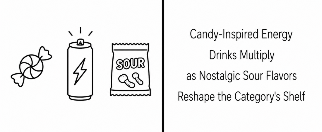 Candy-Inspired Energy Drinks Multiply as Nostalgic Sour Flavors Reshape the Category’s Shelf