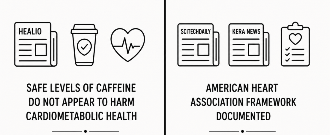 Healio Reports Safe Levels of Caffeine Do Not Appear to Harm Cardiometabolic Health as SciTechDaily and KERA News Document the American Heart Association Framework