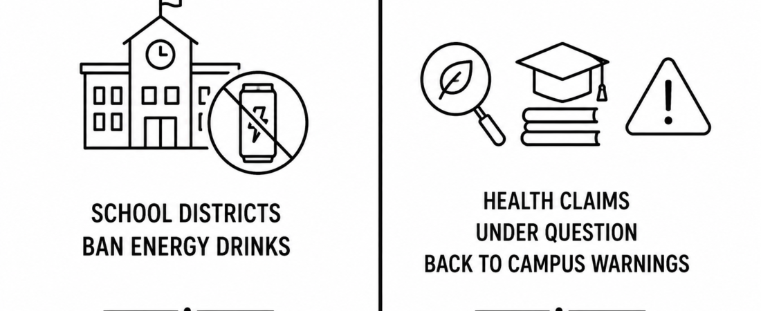 East Texas and Central Texas School Districts Ban Energy Drinks as EWG Questions Feel Good Energy Drink Health Claims and Rutgers Documents Back to Campus Warnings