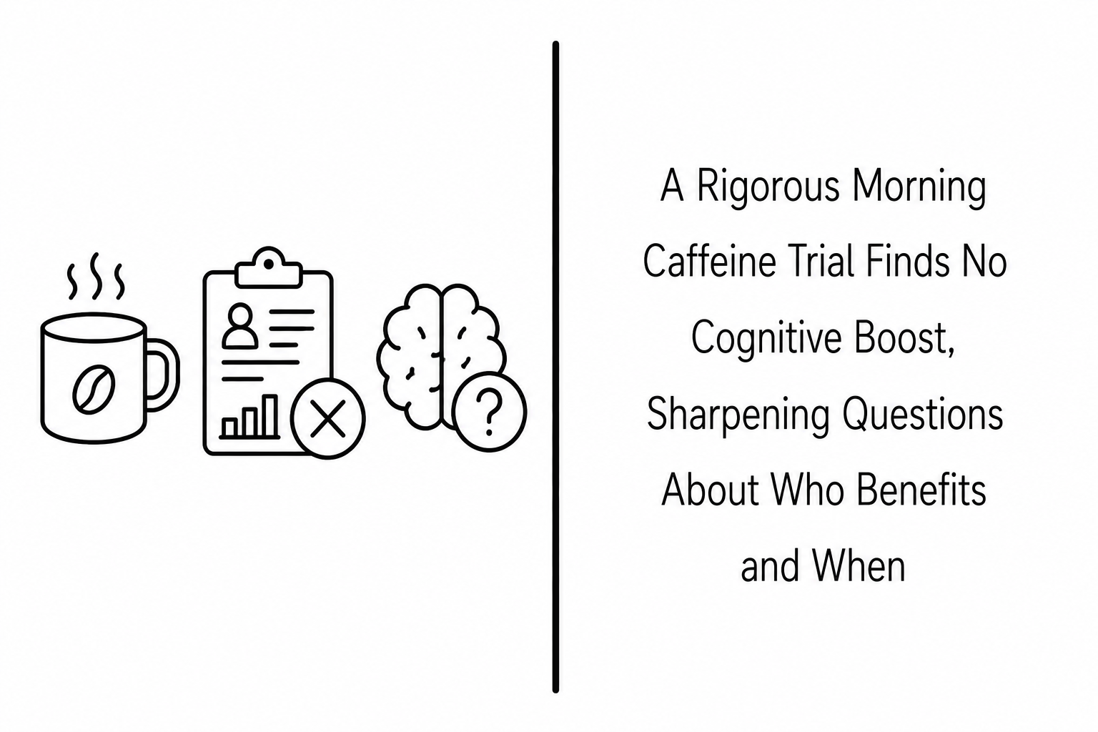 A Rigorous Morning Caffeine Trial Finds No Cognitive Boost, Sharpening Questions About Who Benefits and When